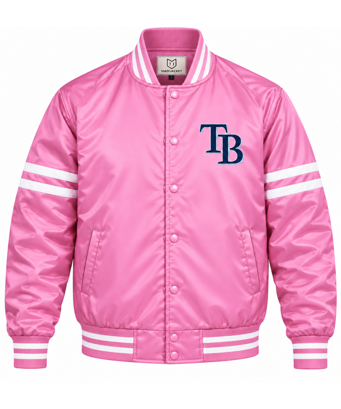 Tampa Bay Rays Pink Heavyweight Satin Jacket Main image