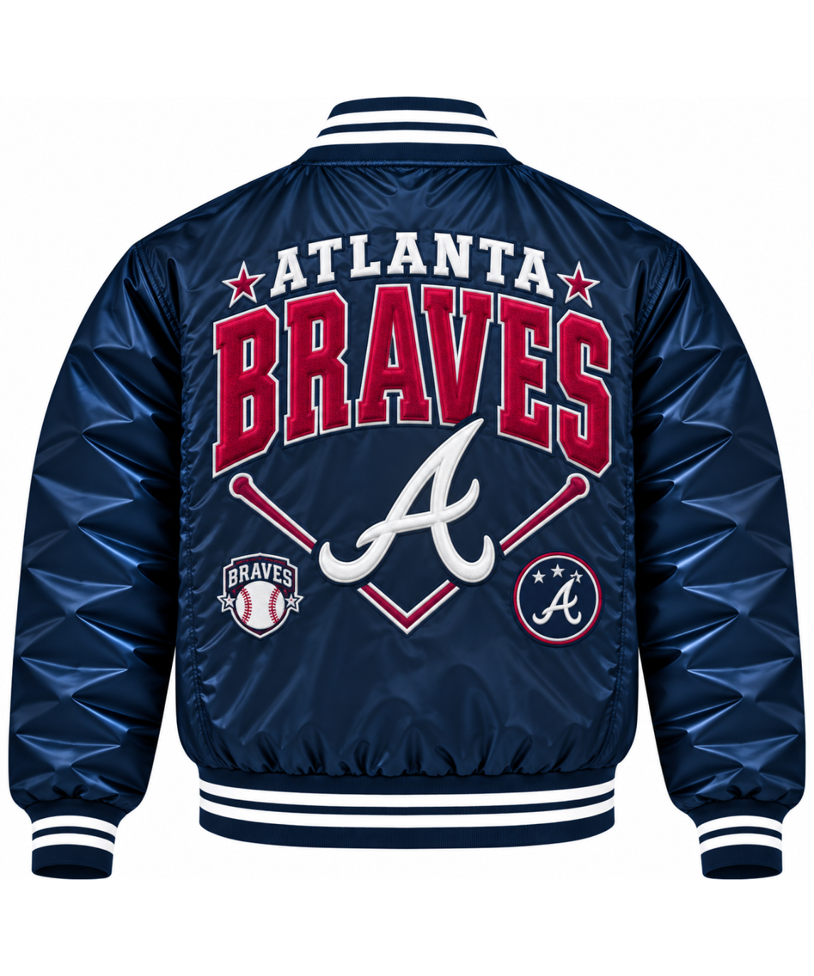Atlanta Braves Retro Heavyweight Satin Jacket Main image