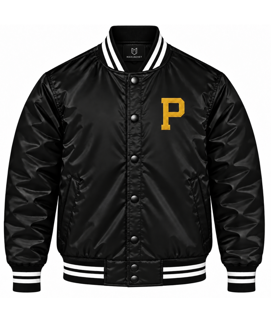 Pittsburgh Pirates Black Heavyweight Satin Jacket Main image