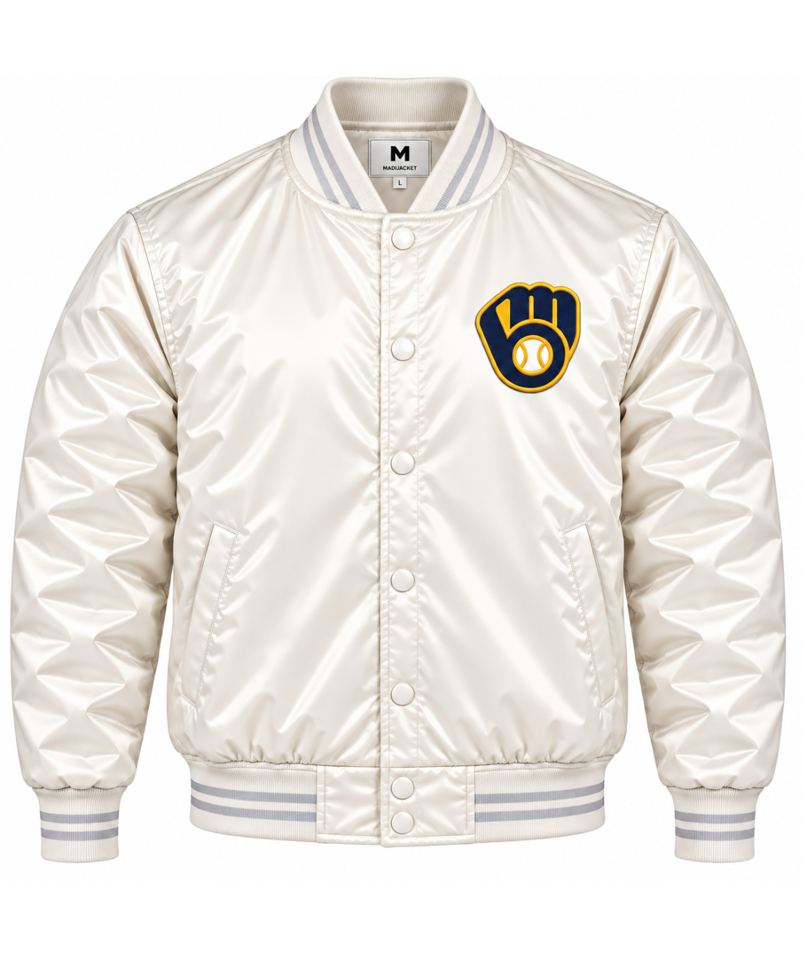 Milwaukee Brewers Game Day Heavyweight Satin Jacket Main image