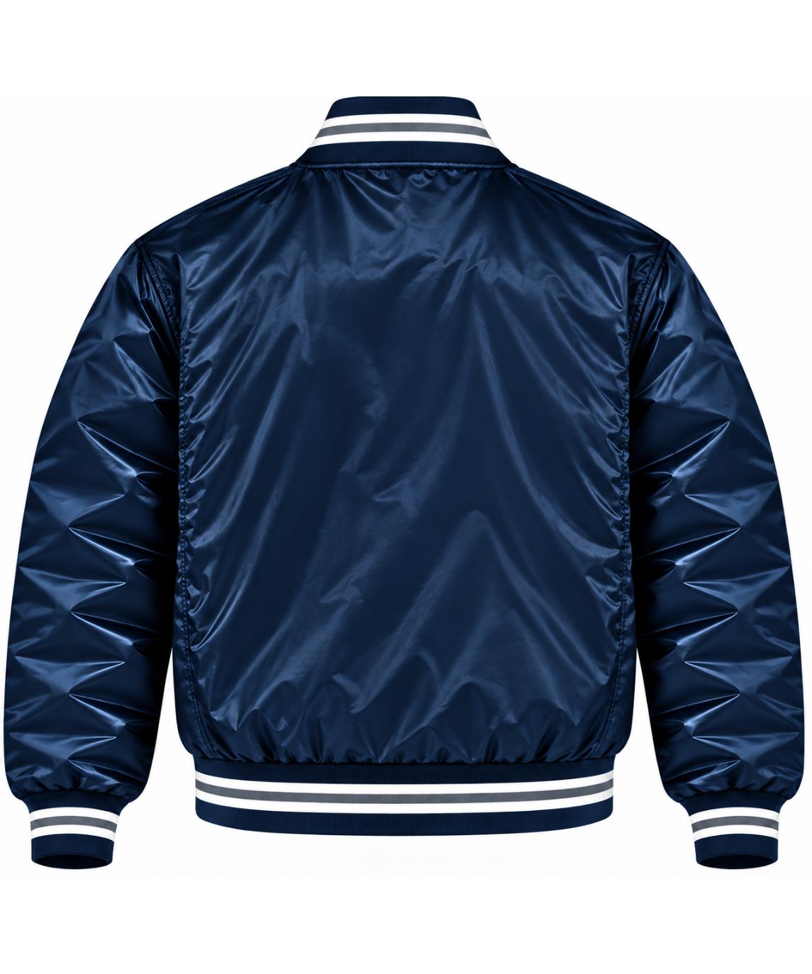 Atlanta Braves Navy Heavyweight Satin Jacket Secondary image