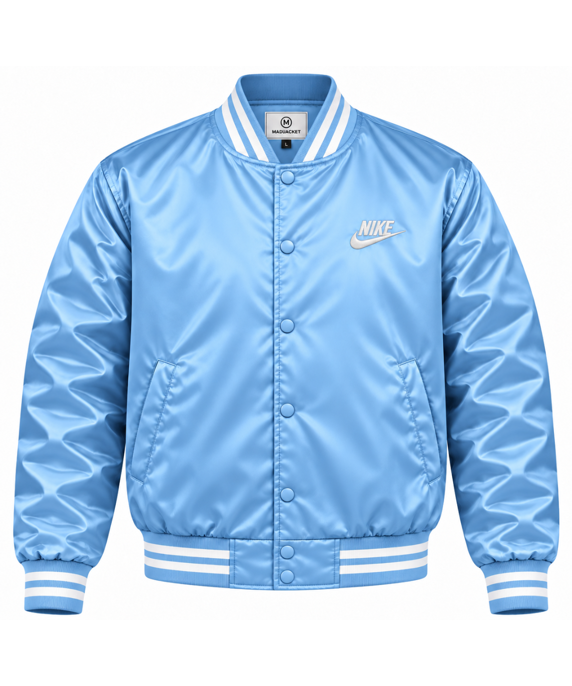 Detroit Tigers Blue Heavyweight Satin Jacket Main image