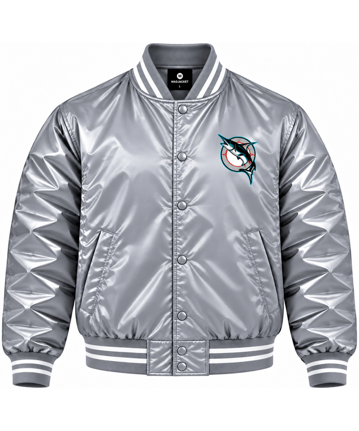 Miami Marlins Retro Heavyweight Satin Jacket Main image