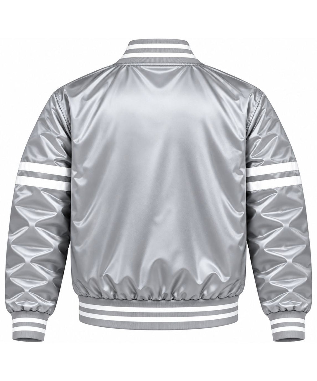 New York Rangers Stripe Sleeves Heavyweight Satin Jacket