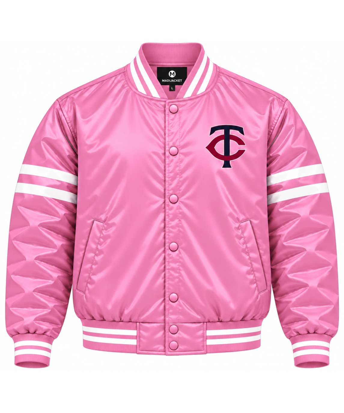 Minnesota Twins Pink Heavyweight Satin Jacket Main image