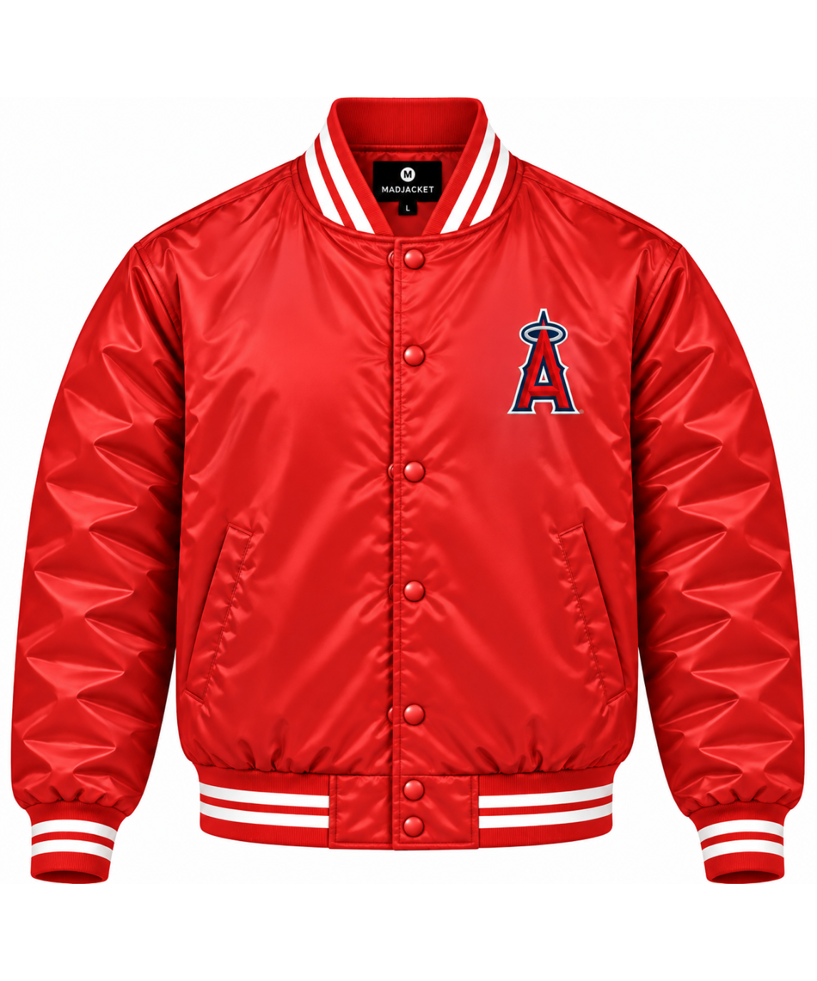 Los Angeles Angels Red Heavyweight Satin Jacket Main image