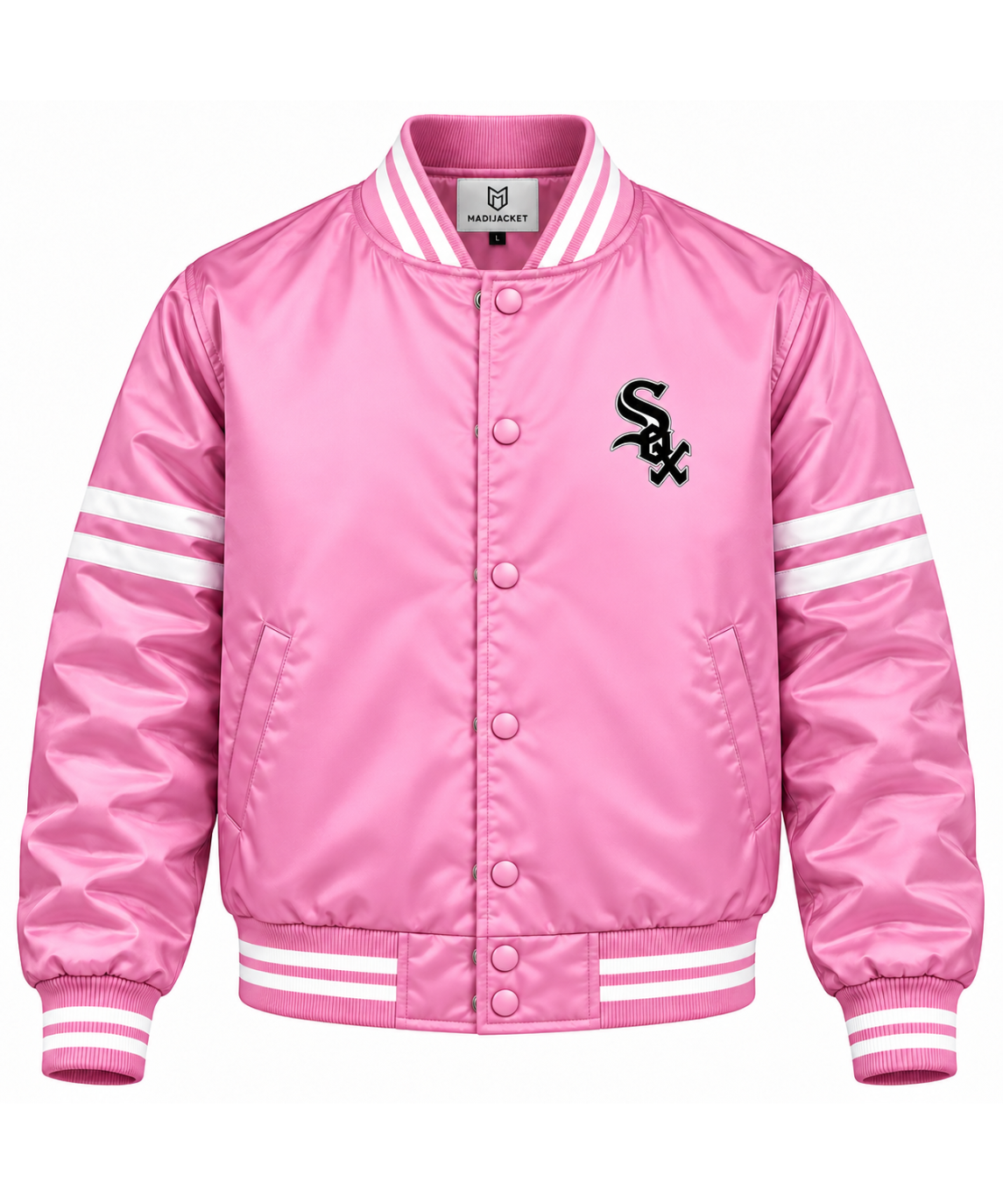 Chicago White Sox Stripe Sleeve Heavyweight Satin Jacket Main image