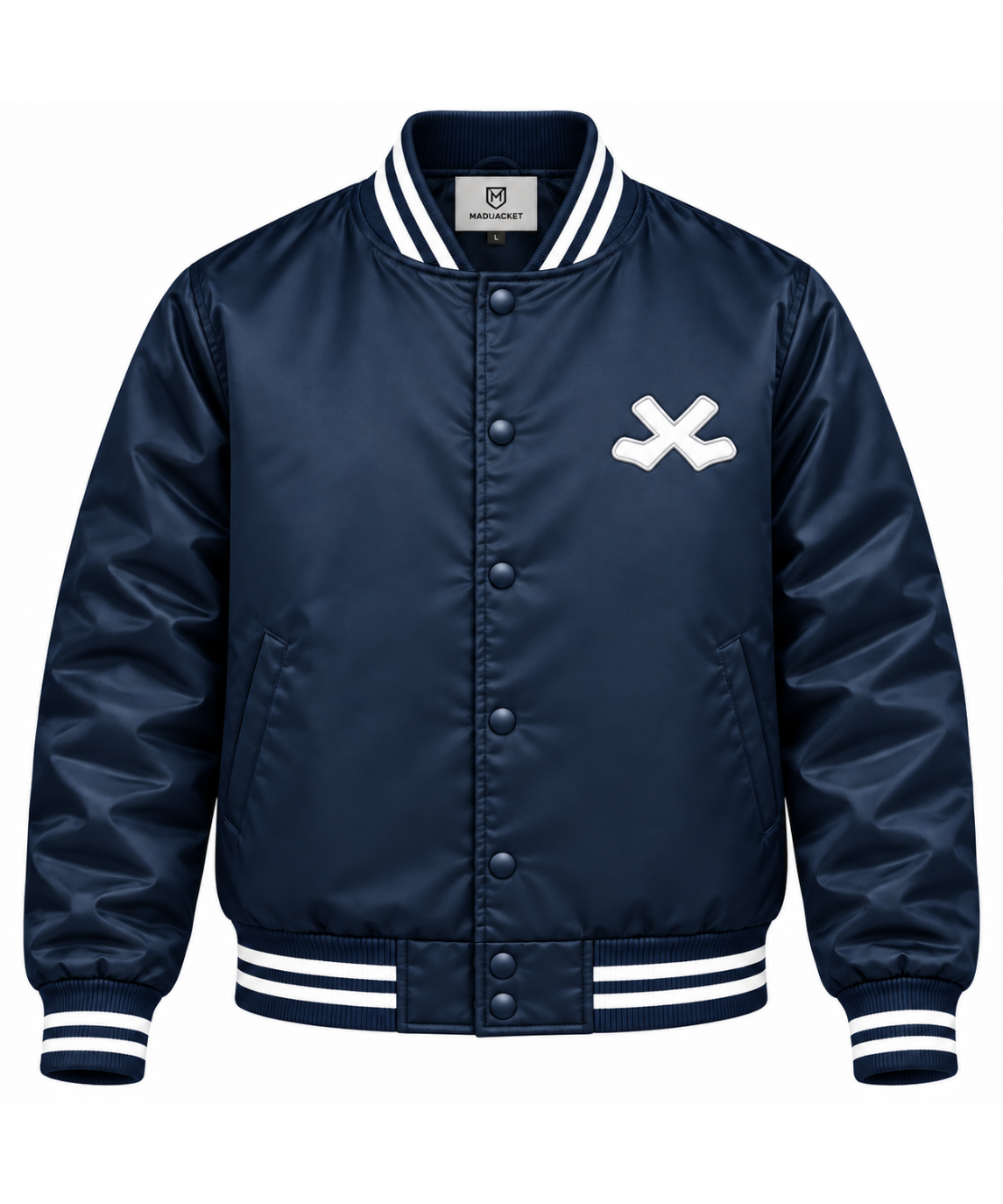 Chicago White Sox Navy Heavyweight Satin Jacket Secondary image