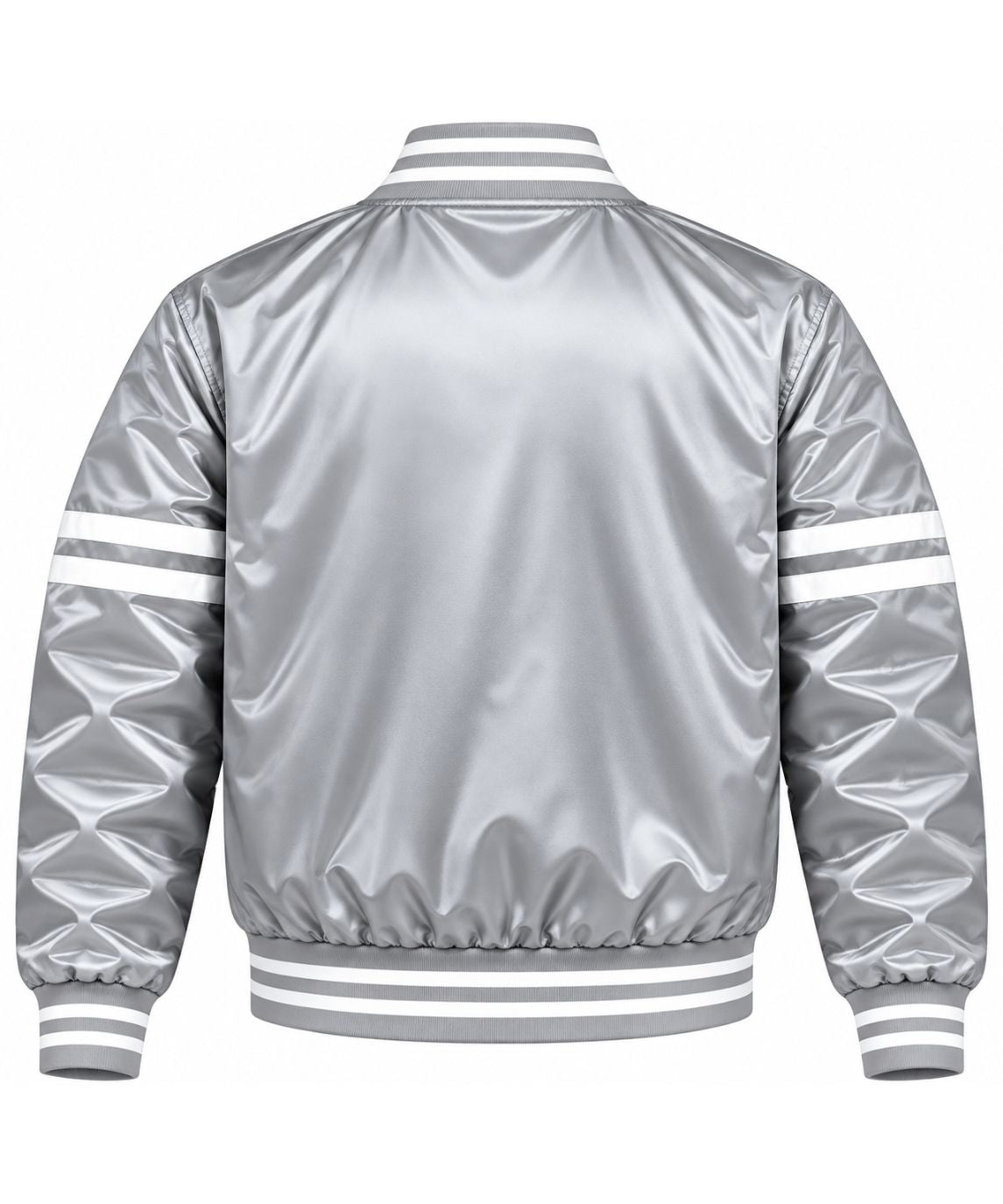 New York Rangers Stripe Sleeves Heavyweight Satin Jacket Secondary image