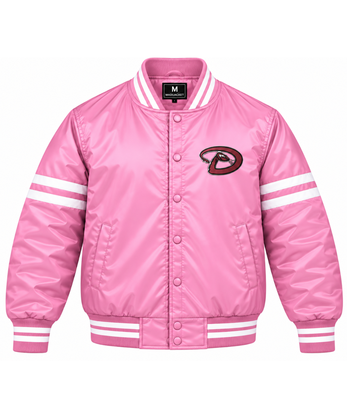 Arizona Diamondbacks Pink Heavyweight Satin Jacket Main image
