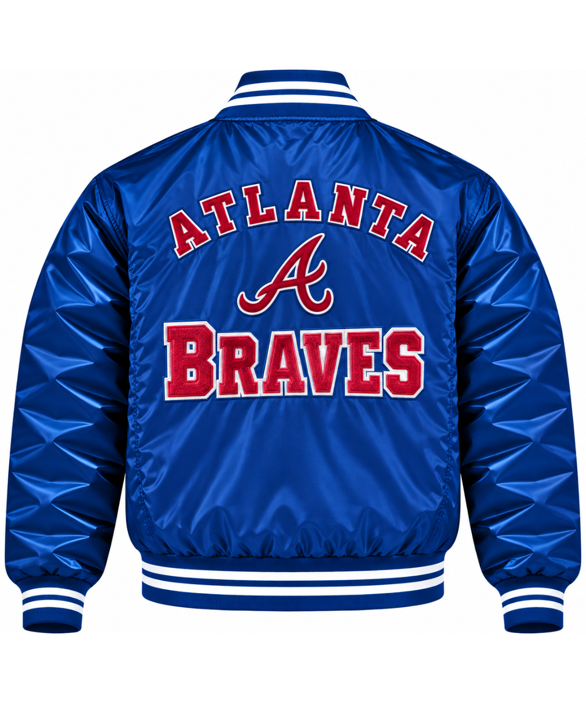 Atlanta Braves Blue Heavyweight Satin Jacket Main image