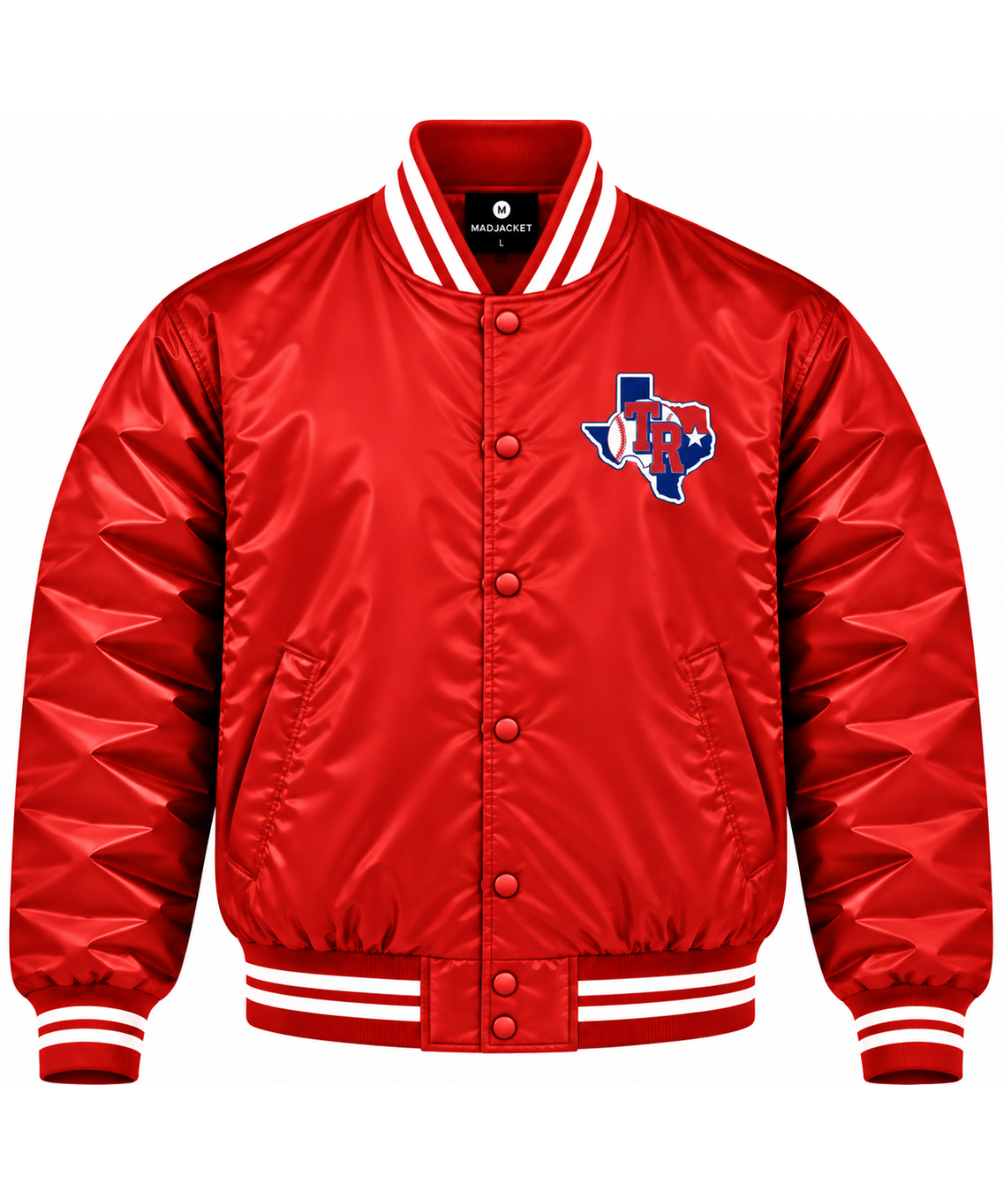 Texas Rangers Red Heavyweight Satin Jacket Main image