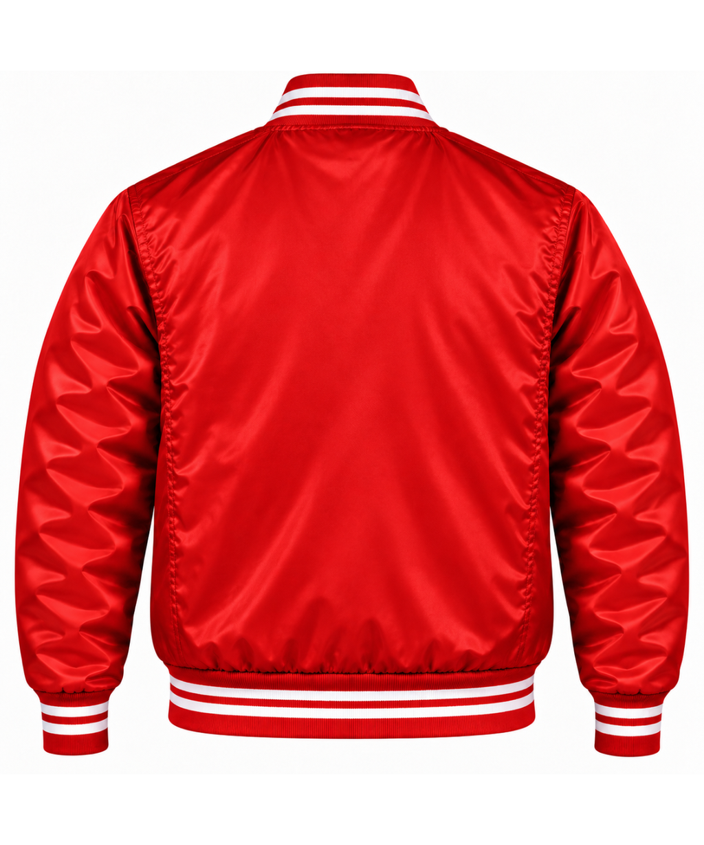 Los Angeles Angels Red Heavyweight Satin Jacket