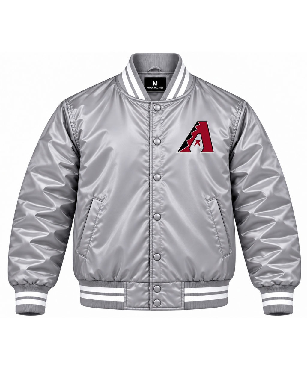 Arizona Diamondbacks Gray Heavyweight Satin Jacket