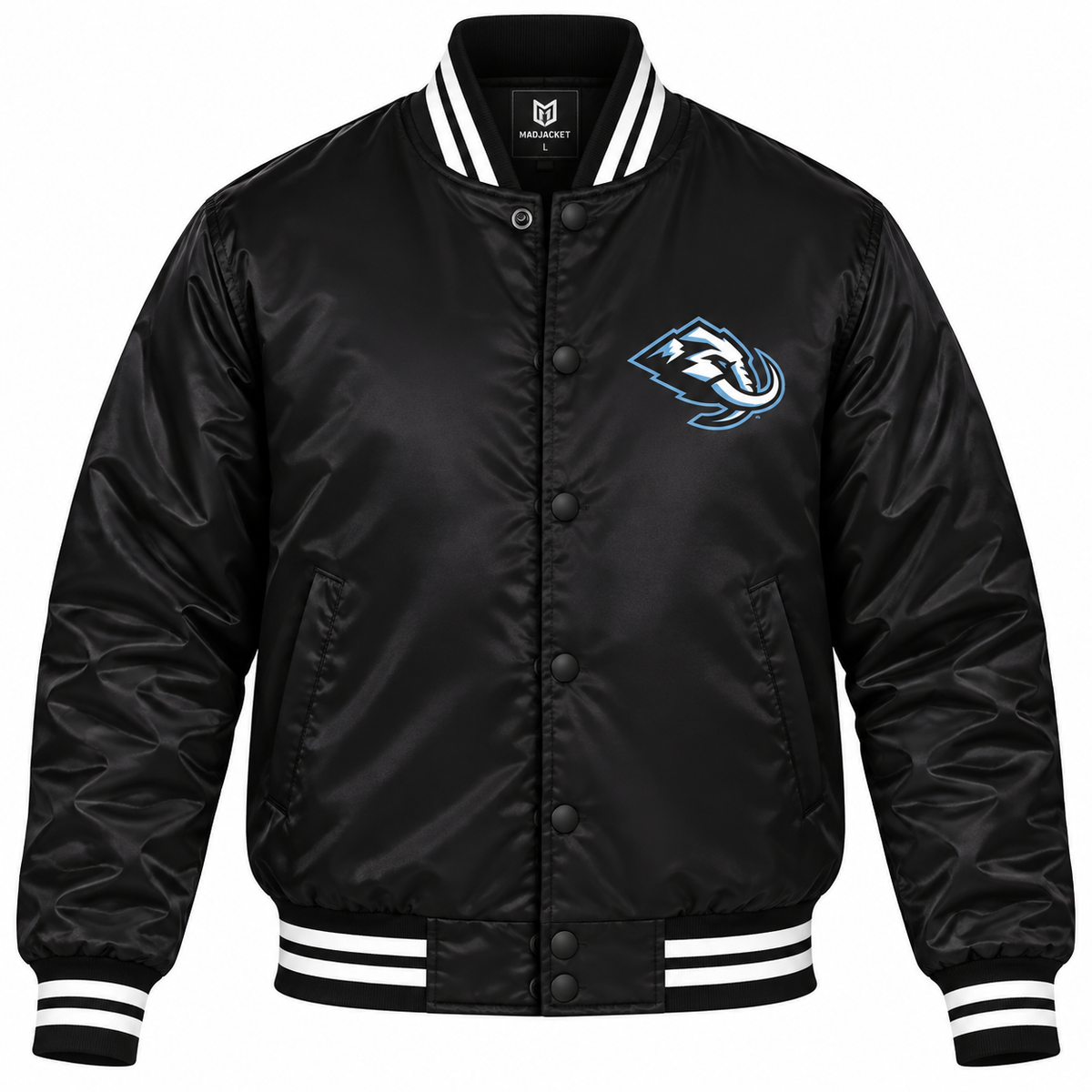Utah Mammoth NHL Heavyweight Satin Jacket Front View