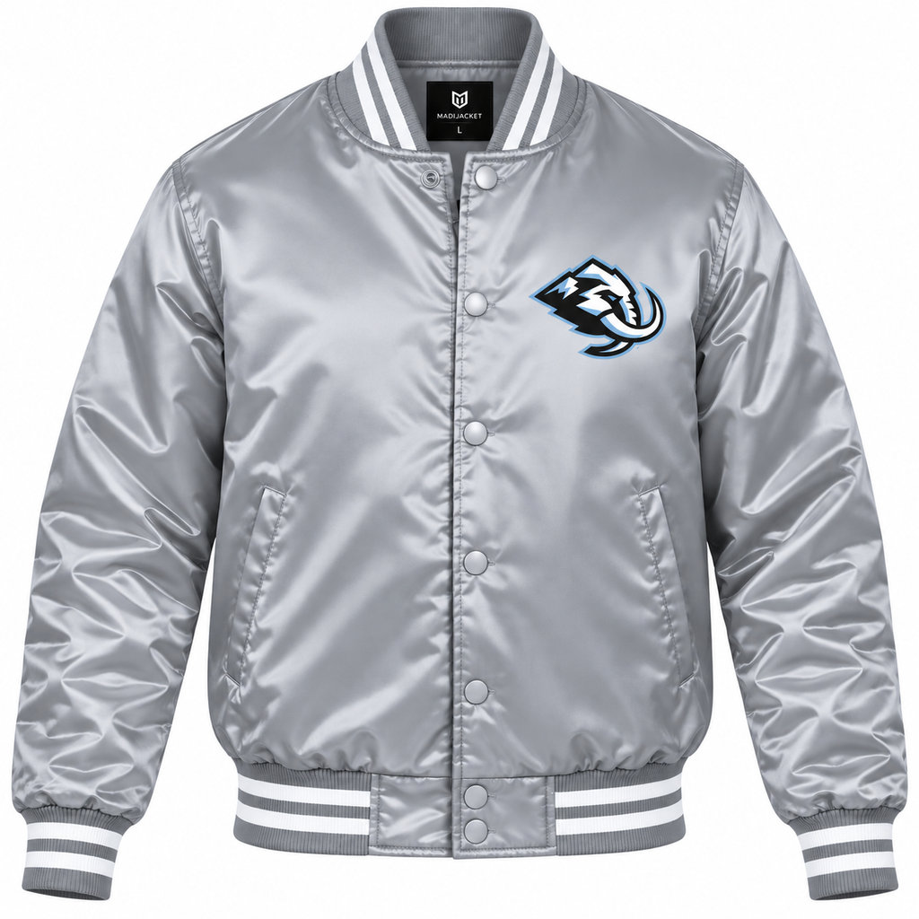 Utah Mammoth NHL Heavyweight Satin Jacket Front View