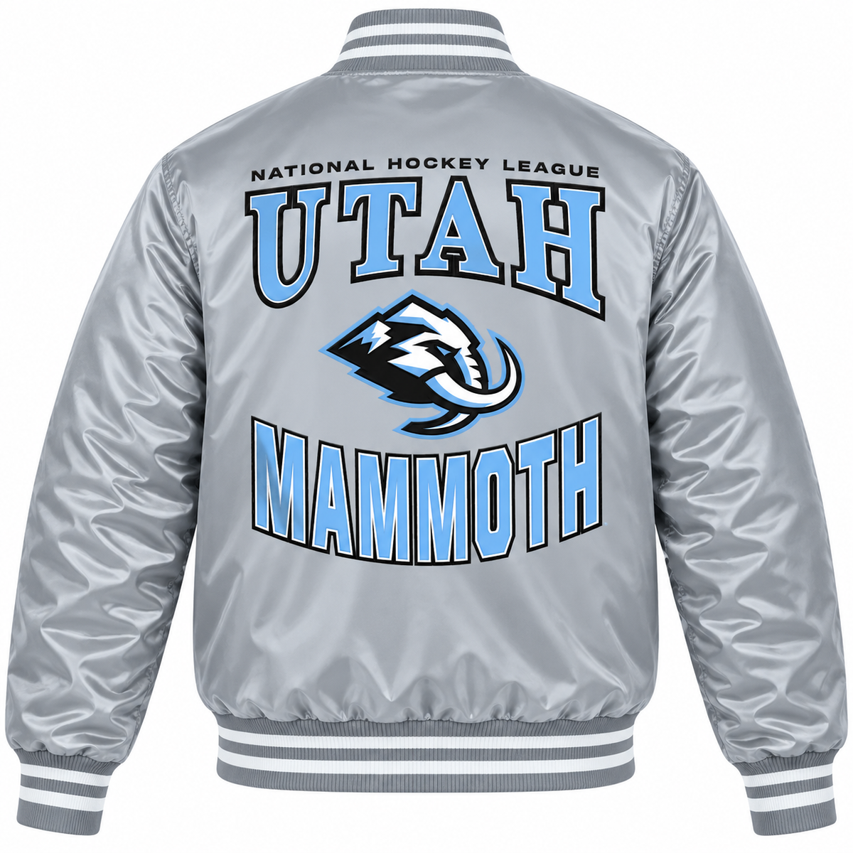 Utah Mammoth NHL Heavyweight Satin Jacket Back View Main image