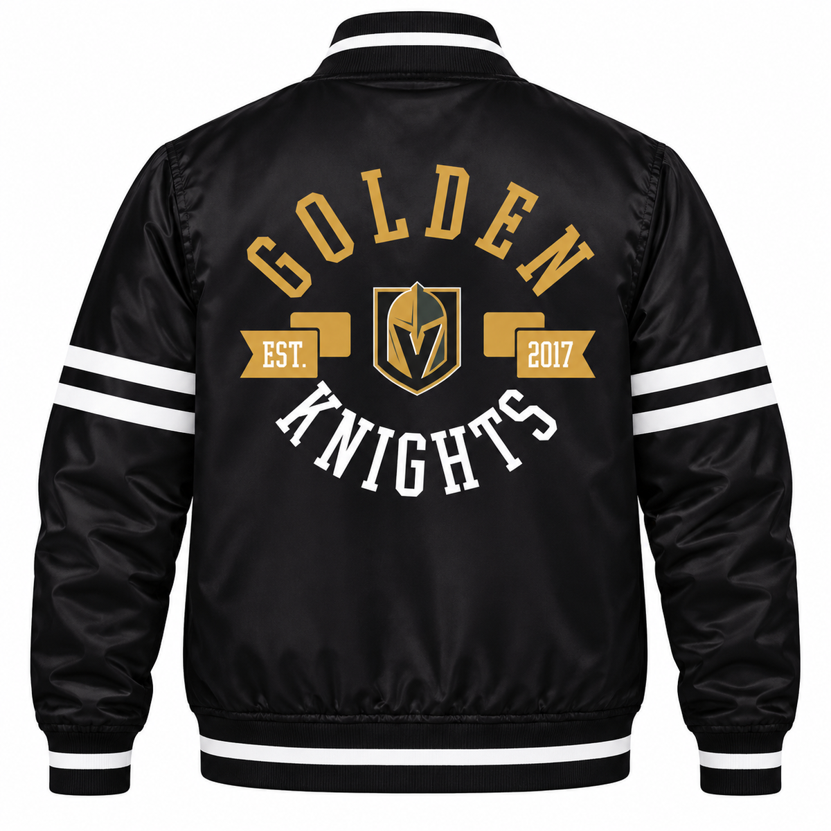 Vegas Golden Knights NHL Heavyweight Satin Jacket Back View Main image