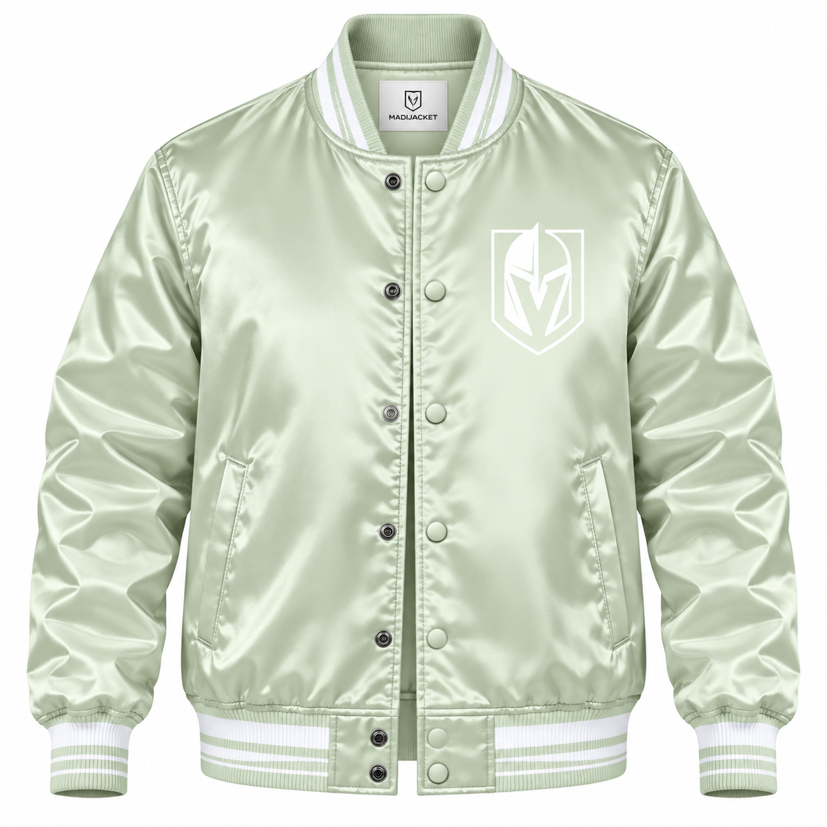 Vegas Golden Knights NHL Heavyweight Satin Jacket Front View