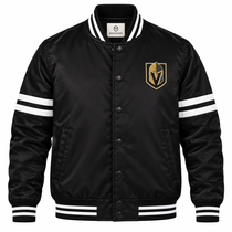 Vegas Golden Knights NHL Heavyweight Satin Jacket Front View