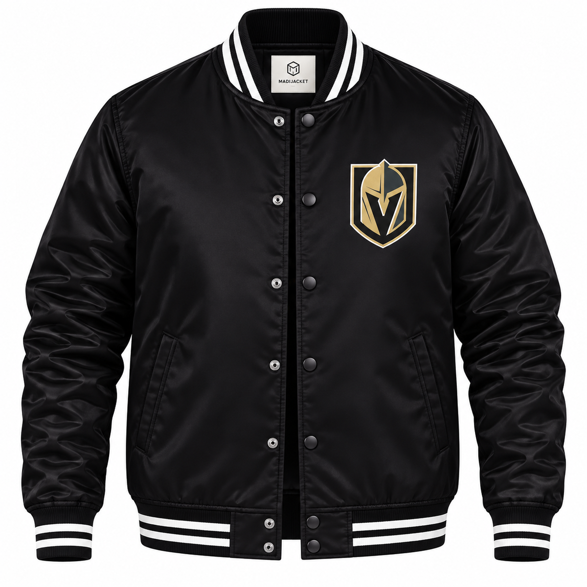Vegas Golden Knights NHL Heavyweight Satin Jacket front View