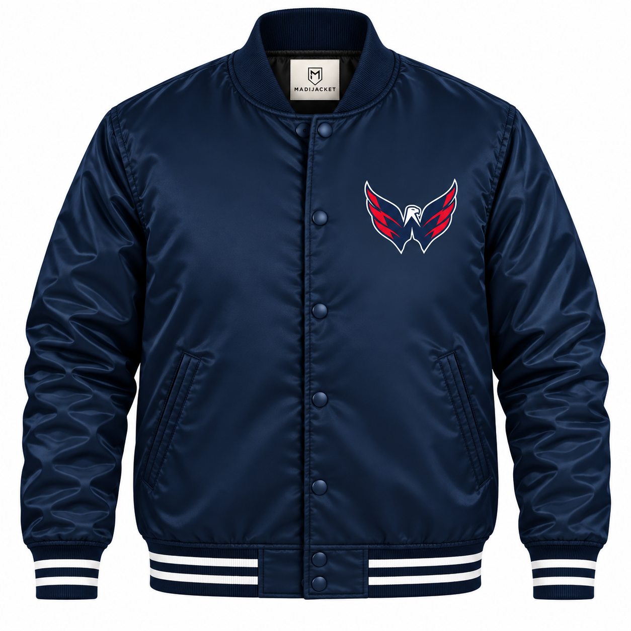 Washington Capitals Blue Heavyweight Satin Jacket Secondary image