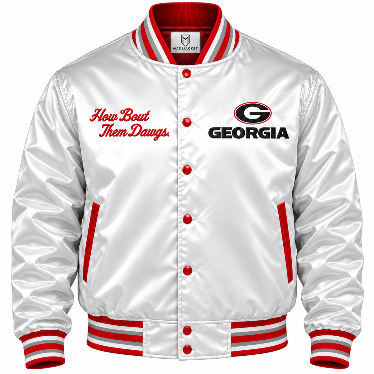 Georgia Bulldogs Full Snap Heavyweight Satin Jacket Main image