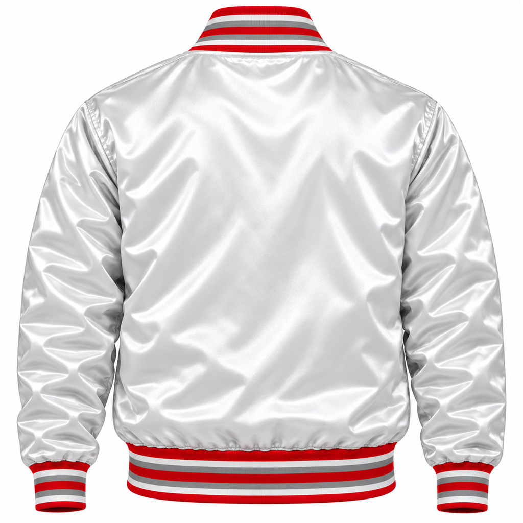 Ohio State Buckeyes Full Snap Heavyweight Satin Jacket