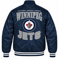 Winnipeg Jets NHL Heavyweight Satin Jacket Back View