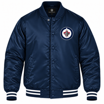 Winnipeg Jets NHL Heavyweight Satin Jacket Front View