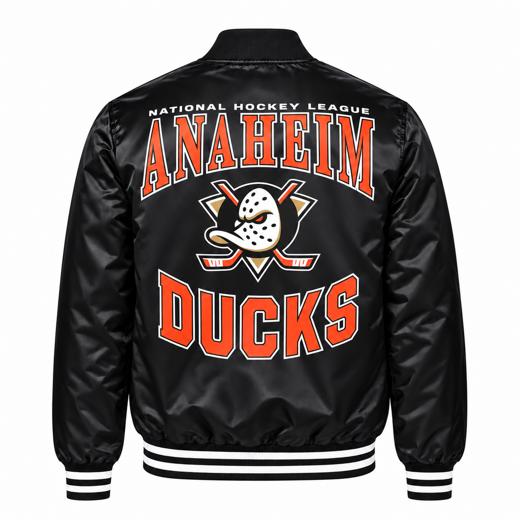 Anaheim Ducks Team Graphics Heavyweight Satin Jacket