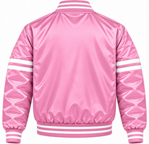 Kansas City Royals Stripe Sleeves Heavyweight Satin Jacket