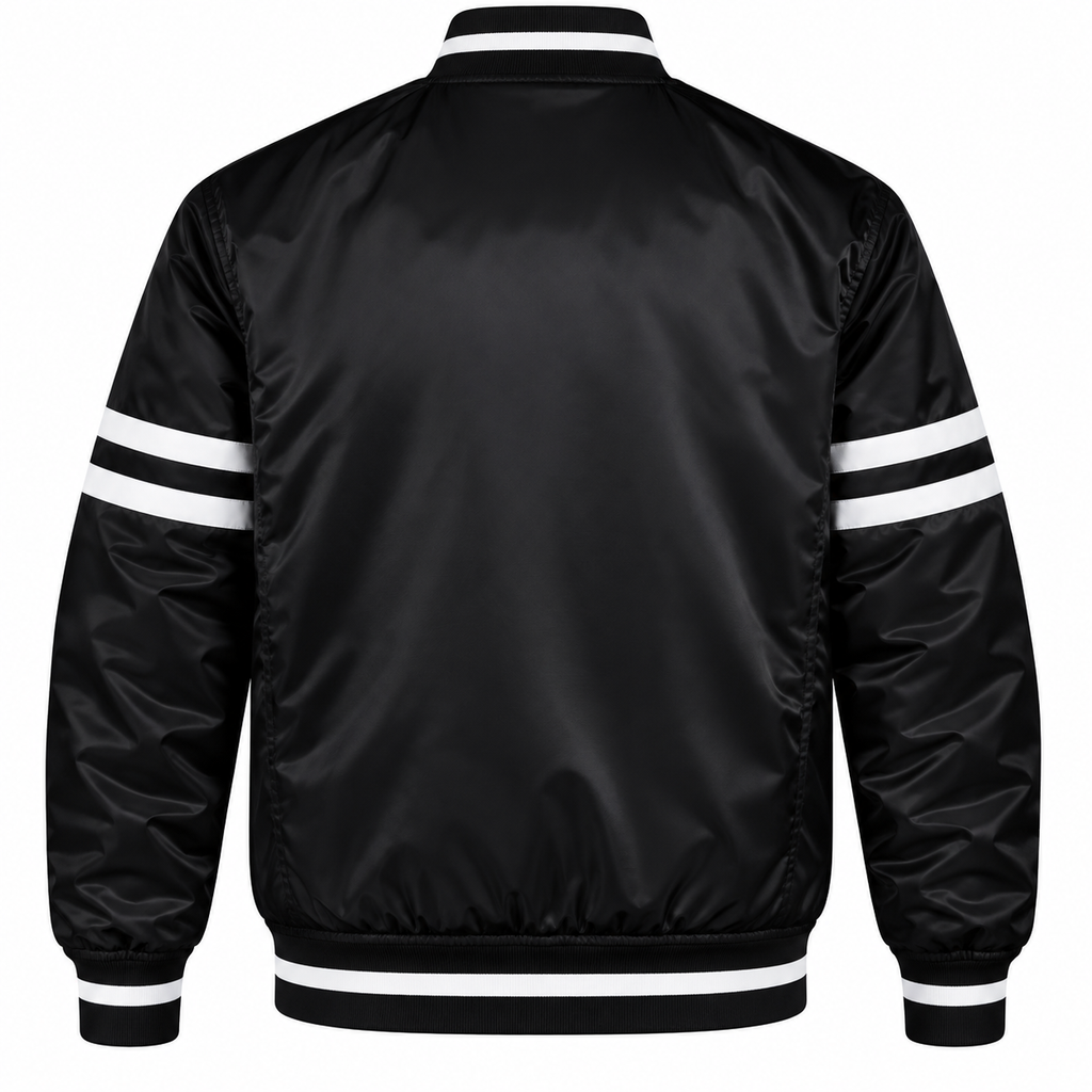 Pittsburgh Pirates Stripe Sleeves Heavyweight Satin Jacket