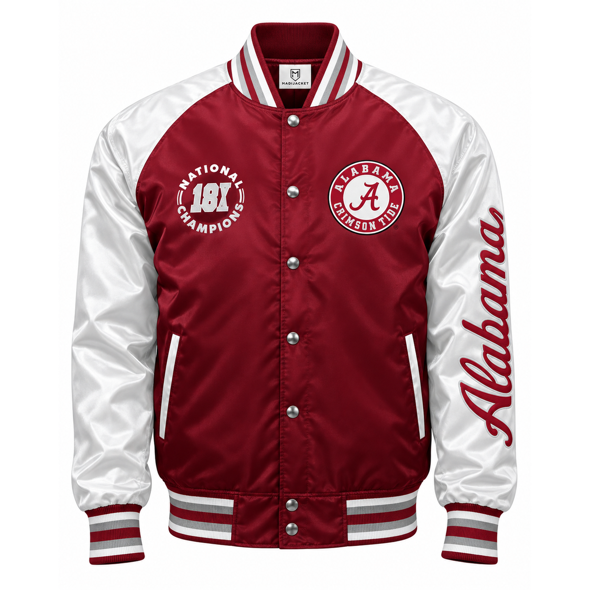 Alabama Crimson Tide Varsity Heavyweight Satin Jacket