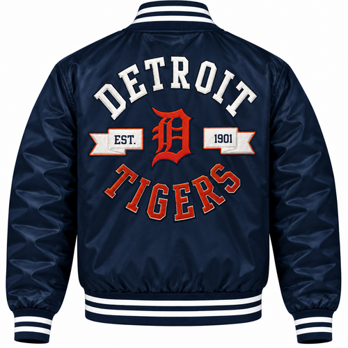 Detroit Tigers Retro Heavyweight Satin Jacket