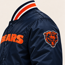 Chicago Bears Full-Snap Heavyweight Satin Jacket