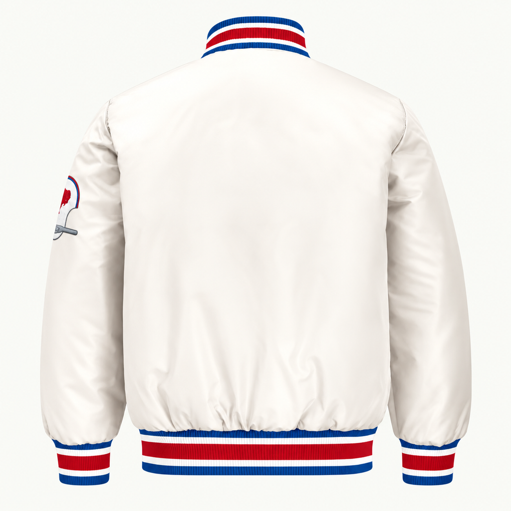 Buffalo Bills Retro Game Day Heavyweight Satin Jacket