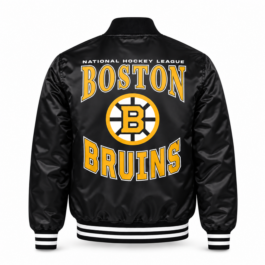 Boston Bruins Team Graphic Heavyweight Satin Jacket