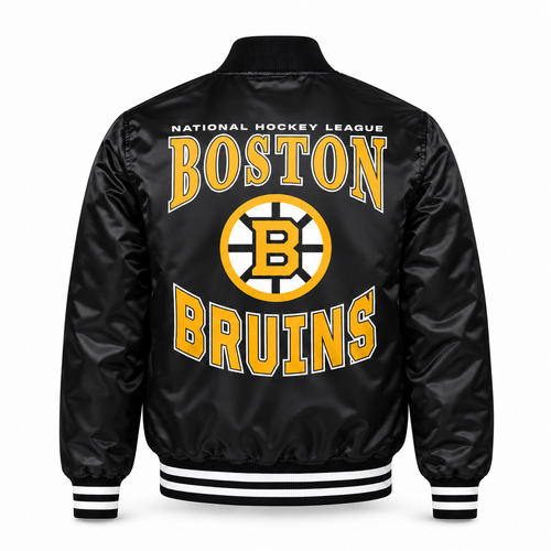 Boston Bruins Team Graphic Heavyweight Satin Jacket