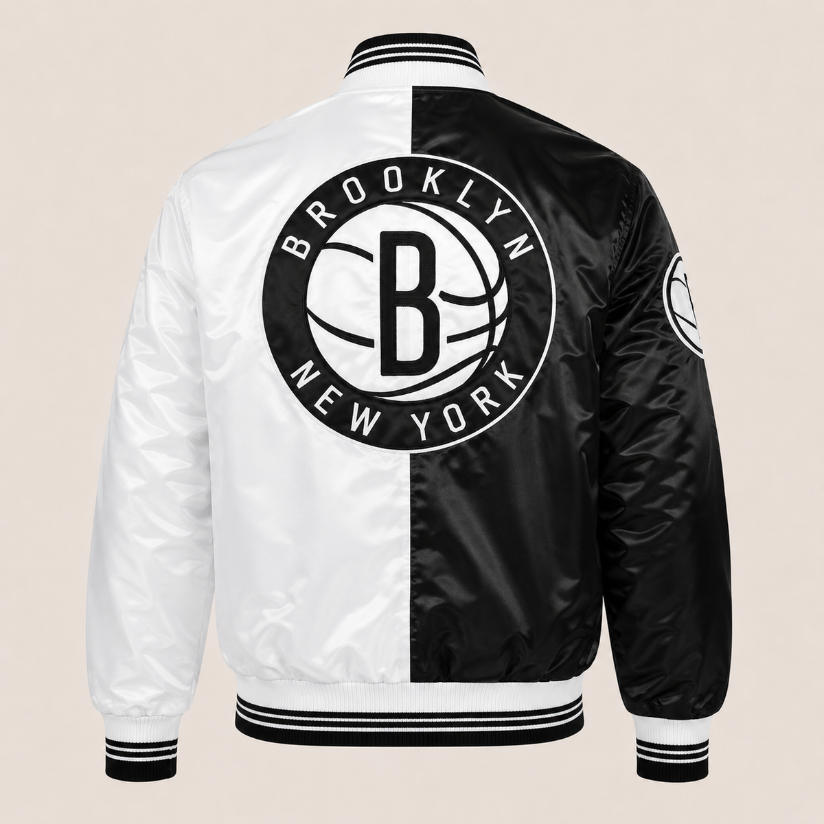 Brooklyn Nets Heavyweight Satin Fan Jacket
