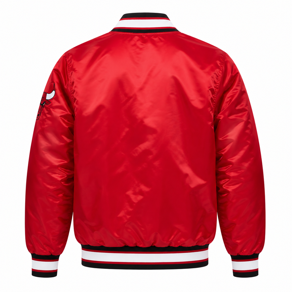Chicago Bulls Inspired Heavyweight Satin Fan Jacket