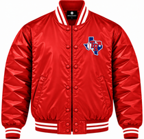 Texas Rangers Red Heavyweight Satin Jacket