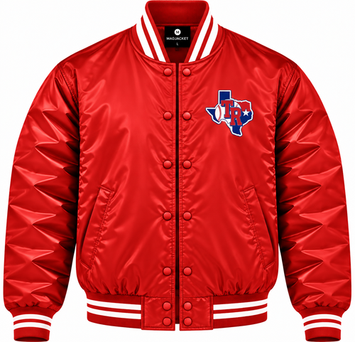Texas Rangers Red Heavyweight Satin Jacket