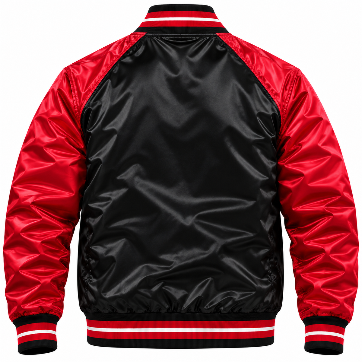 Bulls Red & Black Heavyweight Satin Jacket