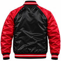 Bulls Red & Black Heavyweight Satin Jacket