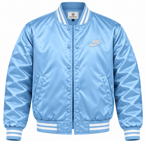 Detroit Tigers Blue Heavyweight Satin Jacket