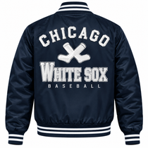 Chicago White Sox Navy Heavyweight Satin Jacket