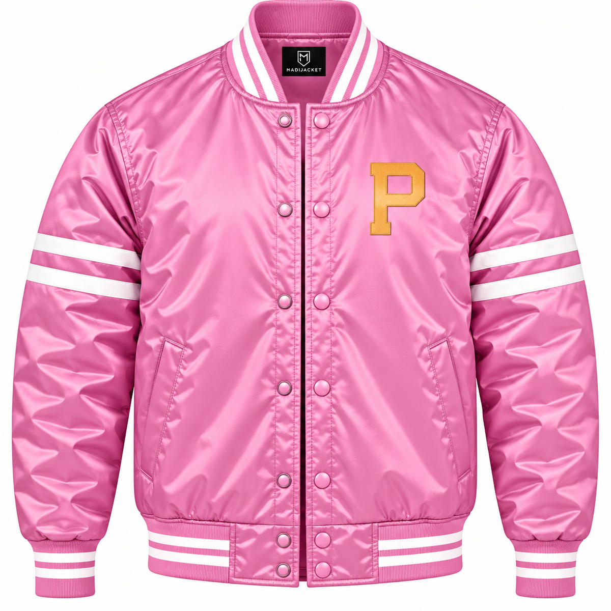 Pittsburgh Pirates Pink Heavyweight Satin Jacket