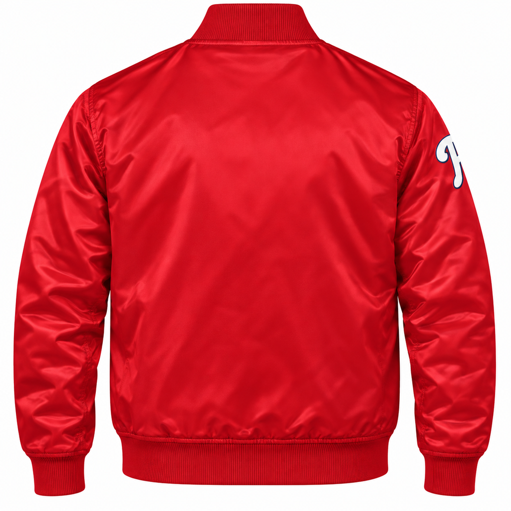 Philadelphia Phillies Red Heavyweight Satin Jacket