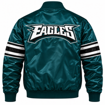 Philadelphia Eagles Mid Night Green Heavyweight Satin Jacket
